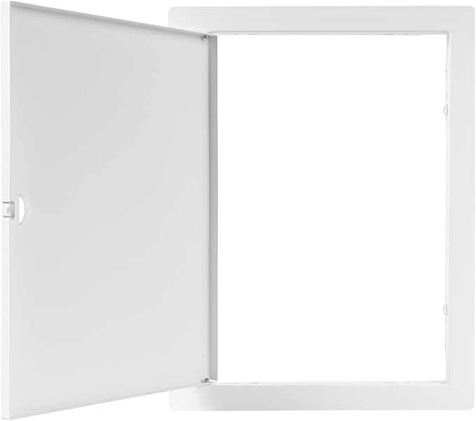 10 x 14 Inch White Rectangular Metal Plumbing Access Panel - Indoor Wall Access Door for HVAC, Wall, Ceiling, and Drywall with Panel - Opening Box Door Cover - Easy to Install