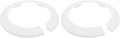 uxcell Escutcheon Plate, 1Pcs 90mm - Fit 3.5" Outer Diameter Split Pipe Flange Water Pipe Cover Collar Decoration, PP Plastic Plumbing Cover Plates (White)