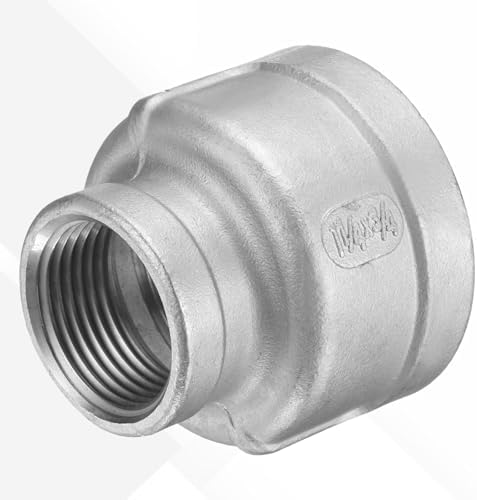 HARFINGTON Reducing Coupling 1-1/4"x3/4" NPT Female 304 Stainless Steel