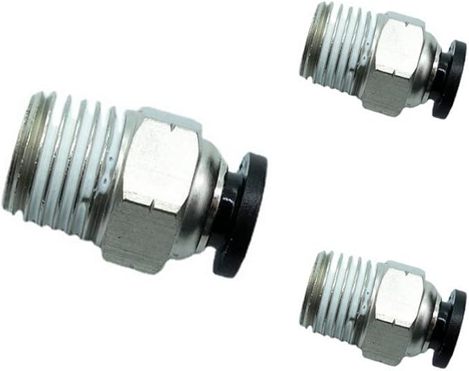 CDQBWQDJT 10 Pcs Pneumation Fitting 1/4" Tube OD Push To Connect X 1/4 NPT Pipe Male Connector