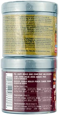 PC Products PC-Woody Wood Repair Epoxy Paste Kit with Mixing Tool, Two-Part in Two Cans, Tan (83321), 6 oz with Tool (Pack of 12)
