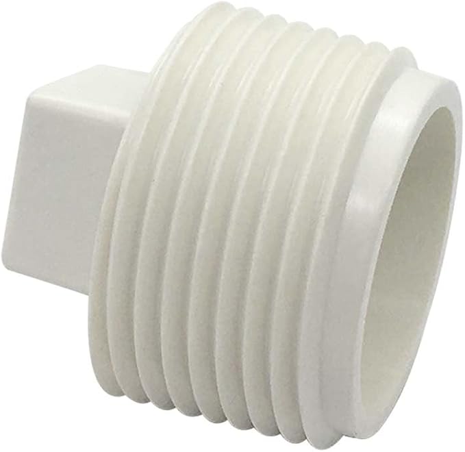 YSIL 1 Pack 6" Sewer Cleanout Cap NPT Cleanout Plug Male Adapter Male Threaded Pipe End Cap for Drain Pipe