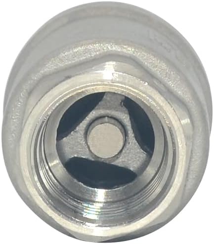 NPT Female WOG1000 Check Valve,Vertical Check Valve,NPT Spring Loaded in-line Low Cracking Pressure,Stainless Steel SS316 CF8M (1/2")