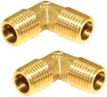Joywayus 2 Pack Brass 1/8" NPT Male Elbow Pipe Fittings