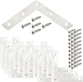 20-Pack Stainless Steel L-Shape Corner Brace 3.15x3.15Inch for Wood