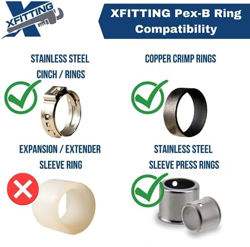 XFITTING 1/2 inch Pex x 3/4 inch Female NPT Adapter, 23-4-4=25X, 25 Pieces