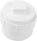 2" PVC Sewer Cleanout Adapter with Plug Pipe Fitting, PVC DWV Flush Sewer Cleanout Cap for Outdoor Garden, RVs Sewer or Drainage Piping Connect System
