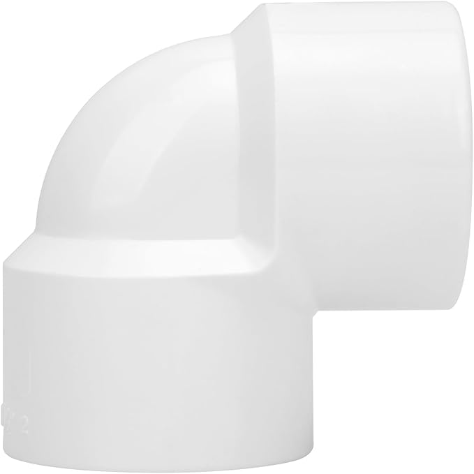 10Pack 1/2" Double Female Thread 90 Degree PVC Elbow Pipe Fitting Connector SCH40 1/2Inch F to F Threaded 90 Degree Elbow PVC Corner Adapter Pipe Fitting for Sprinkler, Irrigation