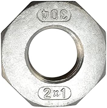 1/4" Male NPT to 1/8" Female NPT Female Reducing/Reducer Bushing Pipe Fitting,Adapter,Stainless Steel SS 304 Hex Bushing (2" Male to 1" Female)