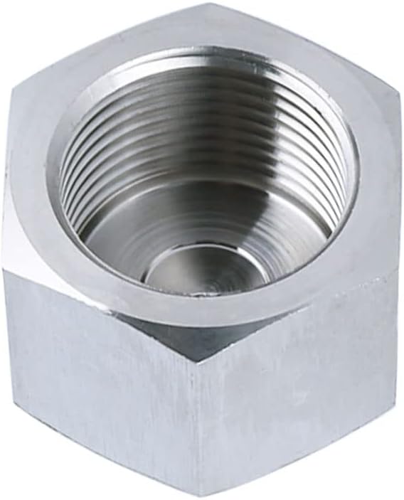 Stainless Steel 304 Forged Pipe Fitting, Hex End Cap, M14*1.5 Metric Thread Female, Class 3000 (Pack of 2)