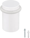 Floor Door Stopper Door Stop-Classy Solid Steel Modern Heavy Duty Door Stoppers -Floor Mount Anchor Screw-Wall Protector for Commercial Door(White, 2.0 Inch)