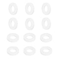 MECCANIXITY PTFE Flat Washers, 12Pack 19mm OD 10mm ID 3mm Thick Sealing Spacer Gasket Ring for Faucet Pipe Hose Bolt Machinery, White