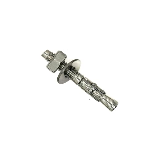 Wedge Anchors – Heavy-Duty 304 Stainless Steel Expansion Bolts for Concrete & Masonry, Rust-Resistant & Durable - 1/4" X 1-3/4" - 25 Pack