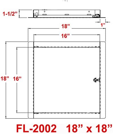 Mophorn Steel Access Door, 18 x 18 Flush Universal Mount, White (Screwdriver Latch)