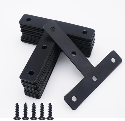 20-Pack Steel T-Shape Mending Plate Corner Brace 3.15 Inch for Wood