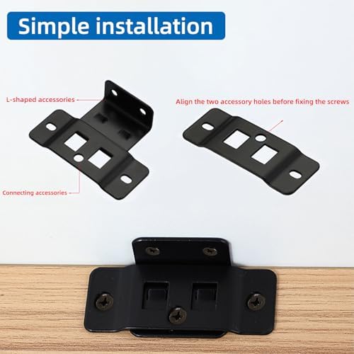 2-in-1 Snap in Locking Insert Brackets 20 Pack - L-Shaped 90° Angle Bracket