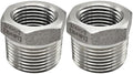Beduan 304 SS Reducer Hex Bushing 3/4 Male to 1/2 Female NPT Reducing 2PCS