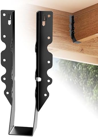 20 pcs 2x10 Joist Hangers Black 18 Gauge Face Mount Joist Hangers , 2x10 Brackets Fits Truss Connectors,Rafter Hangers for Floor Deck and Ceiling Joists Q235B Steel Black Powder Coated