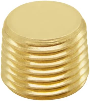 Hooshing 5PCS 1/4" NPT Male Brass Pipe Plug Counter Sunk Internal Hex Thread Pipe Plug