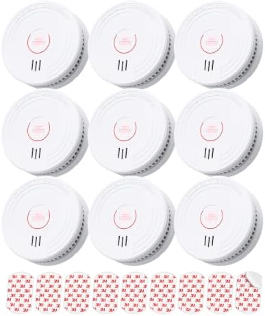 SITERLINK Smoke Detectors Replaceable Battery,GS509A-2NCDR 9pack