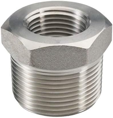 Beduan Stainless Steel Reducer Hex Bushing, 3/4" Male NPT to 1/8" Female NPT, Reducing Cast Pipe Adapter Fitting