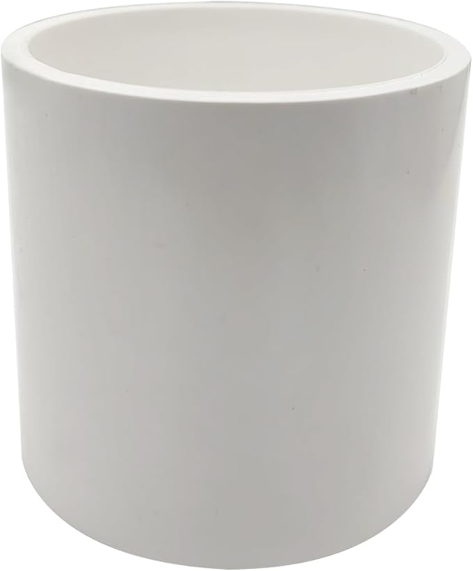 3" PVC Pipe Fitting Coupling Connector Adapter Pipe Fitting Slip (Socket x Socket) Schedule 40 White Color