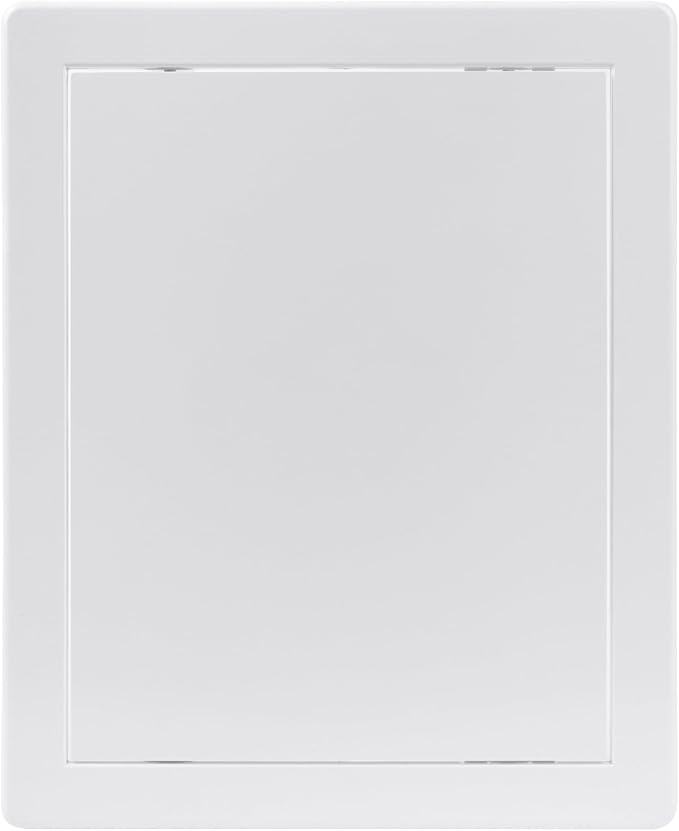 8x0 Inch White Access Panel – ABS Plastic Rectangular Wall & Ceiling Access Door for Plumbing Electrical HVAC – Easy Install Indoor Panel for Drywall Home Improvement and Maintenance
