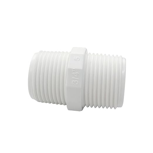YSIL 12PCS 1/2 Inch PVC Nipple Male to Male Coupling Adapter Pipe Fittings 1/2" X 1/2" for Thread Pluming PIPE Connection