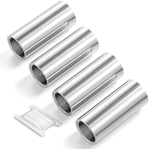 TAISHER 4Pcs 304 SS Nipple Cast Pipe Fitting, 1/2" NPT Female, 2" Length