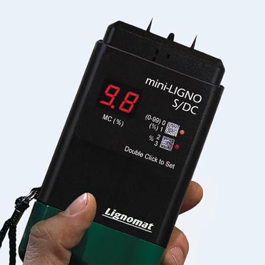 Mini-Ligno S/DC Moisture Meter for Long Term Moisture Monitoring for Leaks in Roof, Windows, Wall Boards, Softwood, Hardwood - Detection Tool for In-House Leak Detection w/ 3-3 ft. Loop Cable