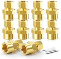 10PCS Brass Compression Tube Fitting, 5/16" OD x 3/8" NPT Female