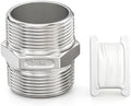TAISHER 1PCS 316L Hex Nipple, Pipe Fitting 2" Male NPT