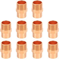 PATIKIL 3/4" Male Adapter Fitting with C x M Connections, 10 Pcs Copper Pipe Fittings with Sweat Solder X FNPT Connection Threaded Tubing Connector for Residential, Commercial