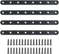 Alise Flat Bracket ,10 Inch Black Mending Plate Flat Brace for Wood Shelves
