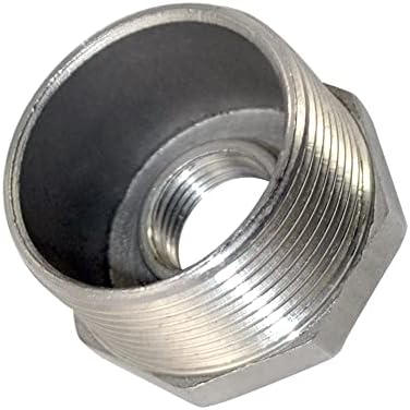 1/4" Male NPT to 1/8" Female NPT Female Reducing/Reducer Bushing Pipe Fitting,Adapter,Stainless Steel SS 304 Hex Bushing (1-1/2" Male to 1/2" Female)