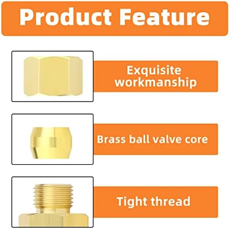 GASHER 10PCS Brass Compression Tube Pipe Fitting Connector, 1/4" Tube OD x 1/4" NPT Female Connector