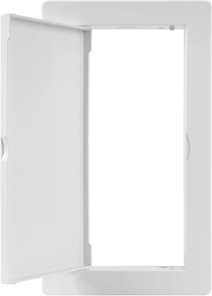 4x8 Inch White Access Panel – ABS Plastic Rectangular Wall & Ceiling Access Door for Plumbing Electrical HVAC – Easy Install Indoor Panel for Drywall, Home Improvement and Maintenance