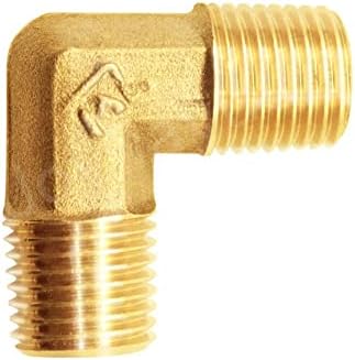 Joywayus 2 Pack Brass 1/2" NPT Male Elbow Pipe Fittings