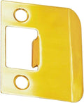 QCAA Solid Brass Extended Lip Strike, 2''X2-1/4, Polish Brass, 1 Pack, Made in Taiwan