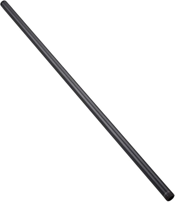 1/2” x 30 ” Black Malleable Steel Nipples Fitting, 1/2 Inches Threaded Pipe Nipples, DIY Steampunk Industrial Vintage Style, 10 Pack.