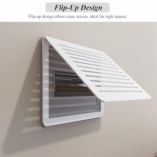 Farmhouse Style Decorative Electrical Panel Cover - Ventilated Plastic Fuse Box Lid & Circuit Breaker Cover (9.8x7.9 inches) - Chic & Functional Meter Box Protection