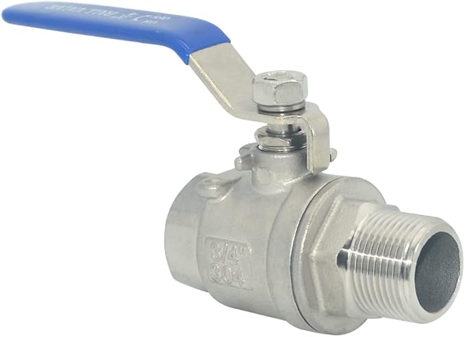 DAN SPEED 3/4 Inch Male x Female NPT Ball Valve S304 Stainless Steel,Full Port Heavy Duty for Water, Oil, and Gas,1000WOG (3/4 inch)