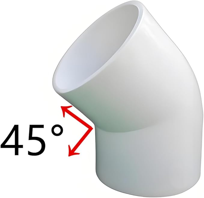 PVC Vent Cap 1 pcs 45-Degree for 6" Schedule 40,PVC Termination Cap,Vent Cover Screen,Round Furnace PVC Pipe Stainless Steel Roof Vent Cap,Installation not Required That PVC Elbow,or Coupling