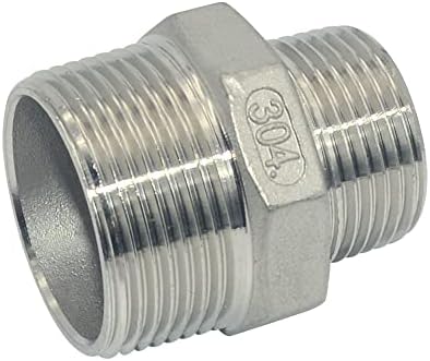 1-1/4" x 1" Male Threaded Reducing Nipple Fitting/Adapter,Stainless Steel SS304 NPT Pipe Hex Reducer