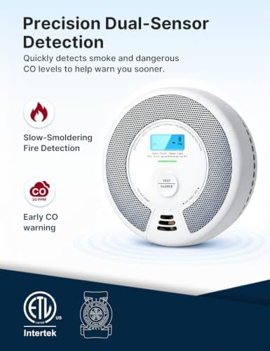 X-Sense Smoke Detector Carbon Monoxide Detector Combo, SC07, 5-Pack