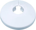 12mm Pipe Cover Decoration; Fit 0.47" Outer Diameter Pipe/Hole; White PP Plastic Escutcheon Collar; Snap-on Water Escutcheon Plate for Bathroom Kitchen Wall Tube Decor 1Pc