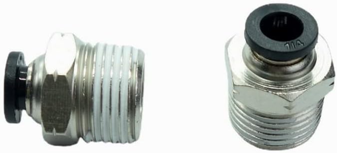 CDQBWQDJT 10 Pcs Pneumation Fitting 1/4" Tube OD Push To Connect X 3/8 NPT Pipe Male Connector