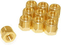 Hooshing 10PCS Brass Reducer Hex Bushing 3/8" NPT Male x 1/4" NPT Female
