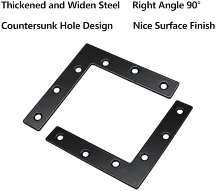 Flat Bracket Repair Corner Brace,6 PCS,L-Shape 4.72x4.72x0.87