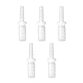 Quickun Plastic Hose Barb Reducer Fitting 1/4" to 5/32" Barbed Reducing Union Adapter Splicer Mender Joint Fitting (Pack of 5)